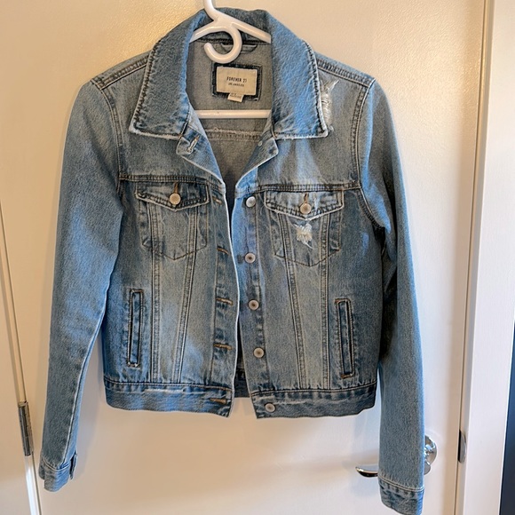 Forever 21 Distressed Denim Jacket (Size S) - Picture 1 of 4